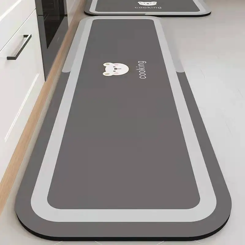 New Style Bathroom Door Quick-Drying Absorbent Floor Mat Carpet Bathroom Non-Slip Floor Mat Household Anti-Oil Kitchen Mat