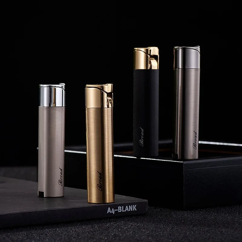 Slim Portable Windproof Single Flame Lighters Smoking Accessories Metal Cigarette Cigar Torch Lighter