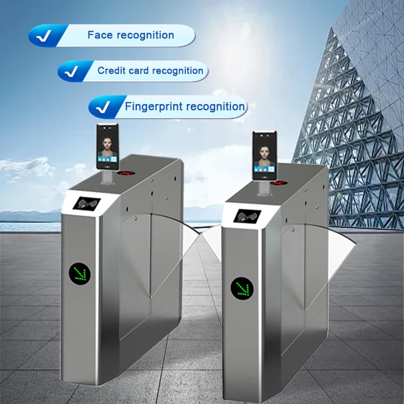 Security Access Control System Electronic Entrance Turnstile Gate Light Speed Swing Gates Turnstiles
