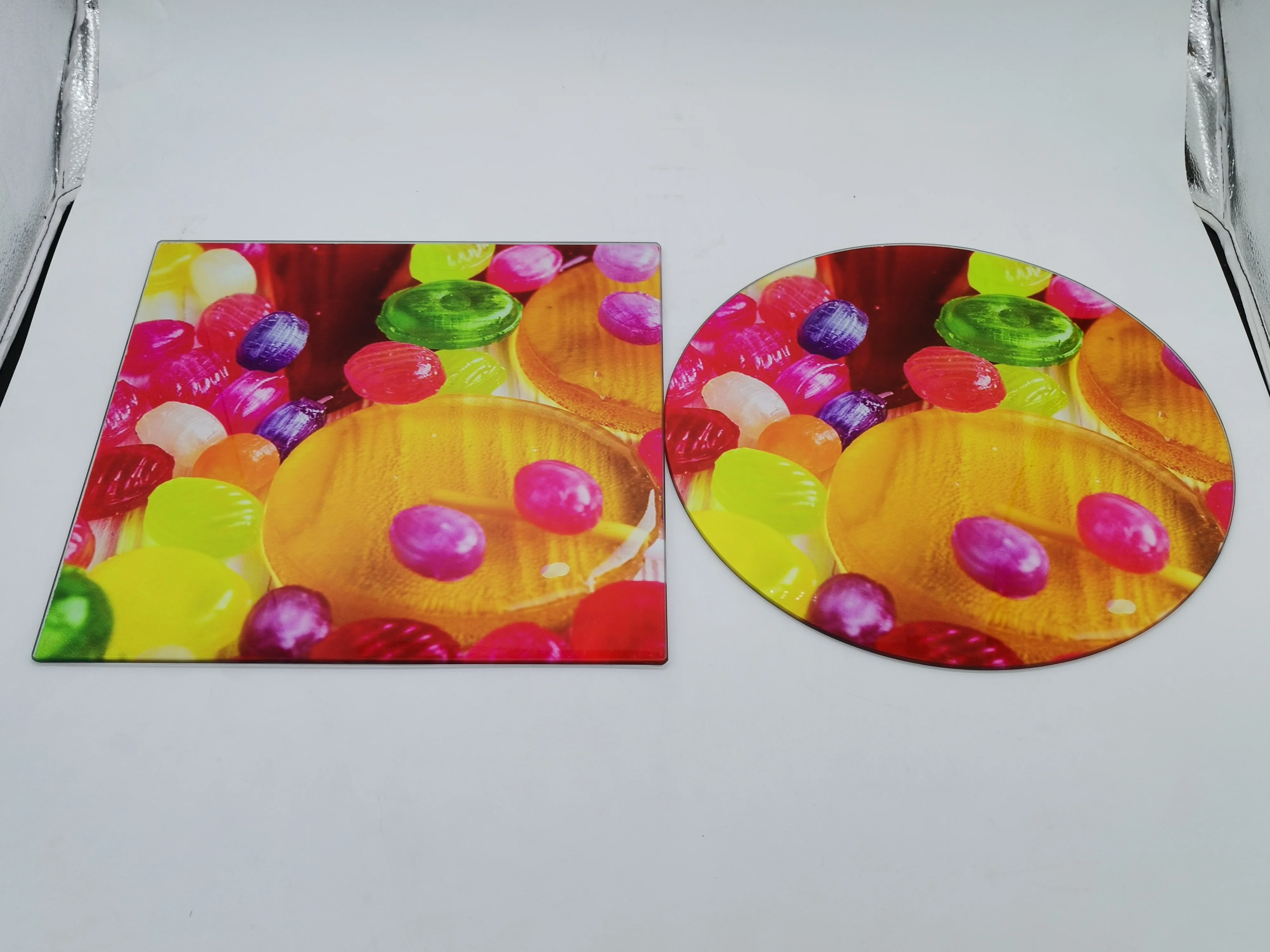 Sublimation Tempered Glass Chopping Board For Kitchen Tempered Glass Cutting Board