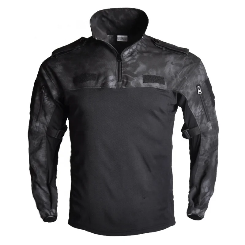 Yuda Combat Polyester Camouflage T- shirt Tactical Mens Compression T-shirt Tactical Uniform