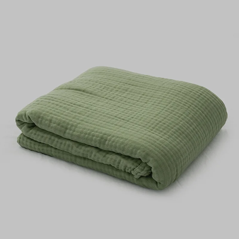 Высококачественные 100% хлопчатобумажные тканые одеяла для взрослых однотонные хлопковые муслиновые большого размера лета