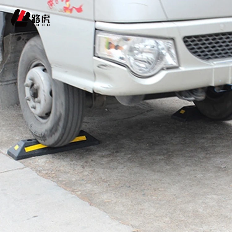 Wheel Stopper garage vehicle parking car tire Stopper heavy Rubber plastic single side Wheel Stopper