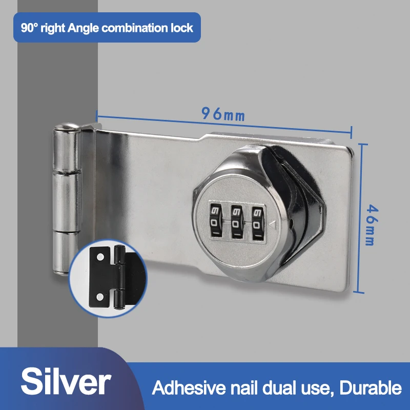 zinc alloy anti prying 3-digit password lock refrigerator locks hardware safety anti-theft file cabinet drawer twist knob locks