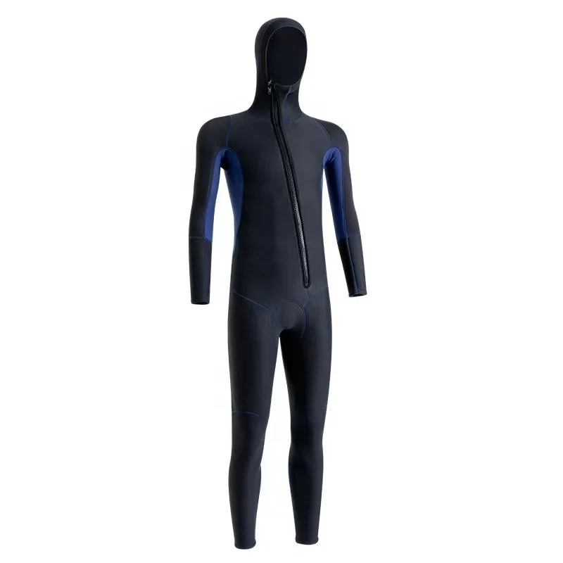 Wetsuits Men 5/4 Wetsuit 2 piece Half Body with Hood Spearfishing Diving Suit Neoprene Diving Surfing Wetsuits