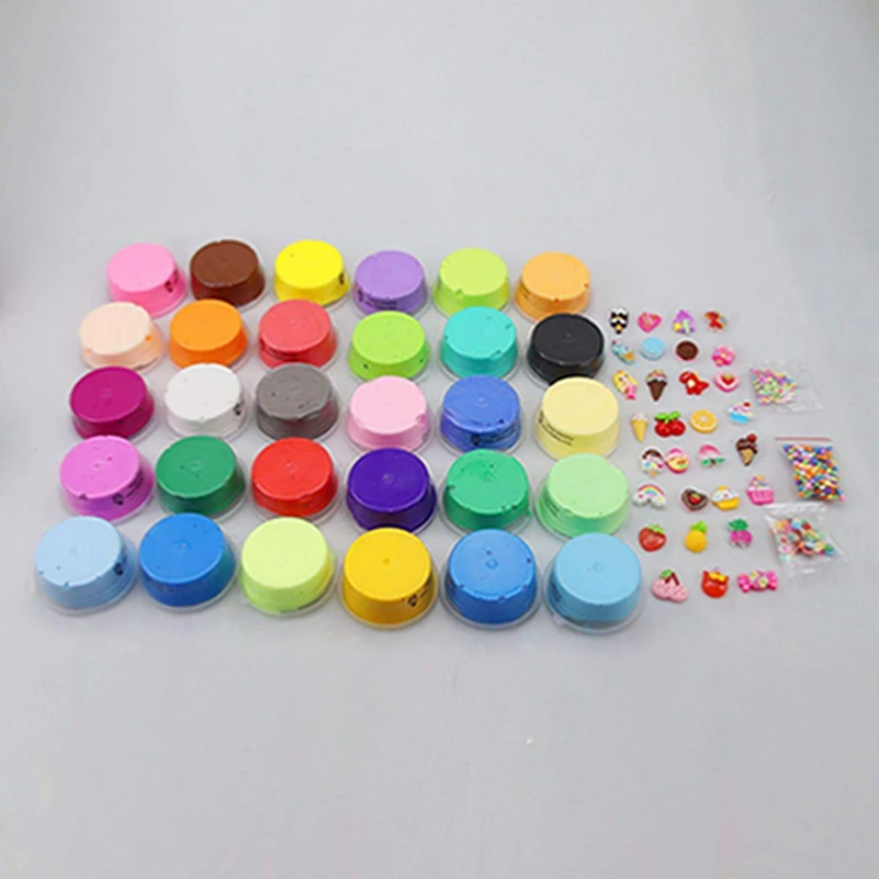 Wholesale colorful Fluffy Floam Slime Scented Stress Relief No Borax DIY Kids slime toy  Decompression venting slime