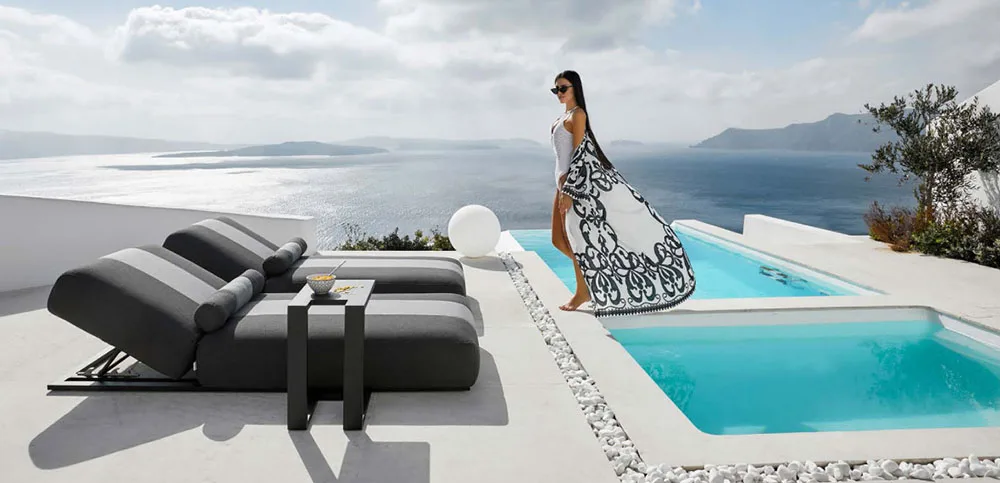 
Hot sale modern beach chaise lounger furniture outdoor garden aluminium leisure chair patio poolside sun lounger 