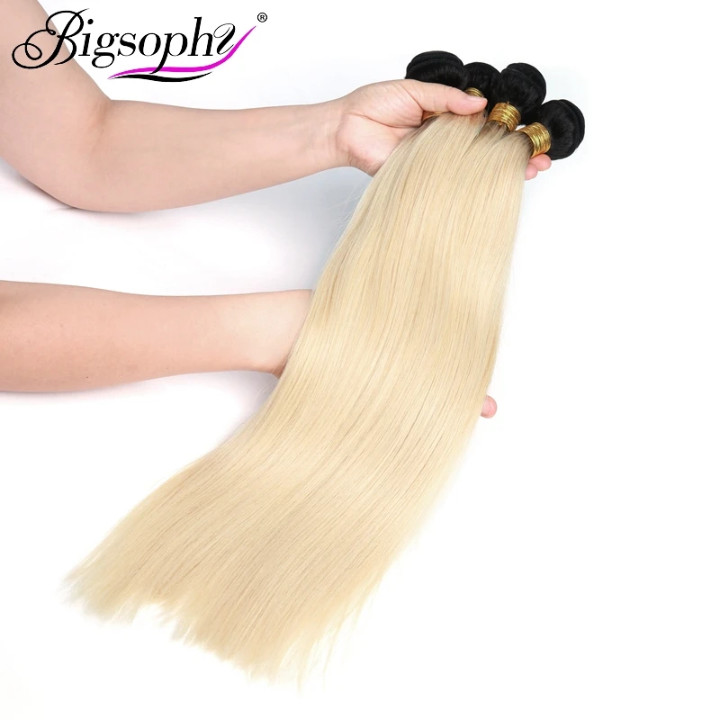 100% Raw Honey Silky Straight Hair Weft,Lightest Blonde Bundle Weft Extension,1B613 Beauty Remy Top Quality Women Bundles