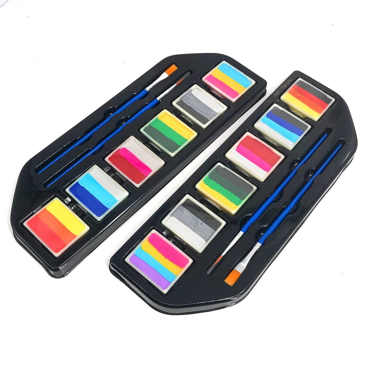 Rainbow Face Paint Set Stencil makeup kid stencil tattoo body art water based multi colors face painting Palette