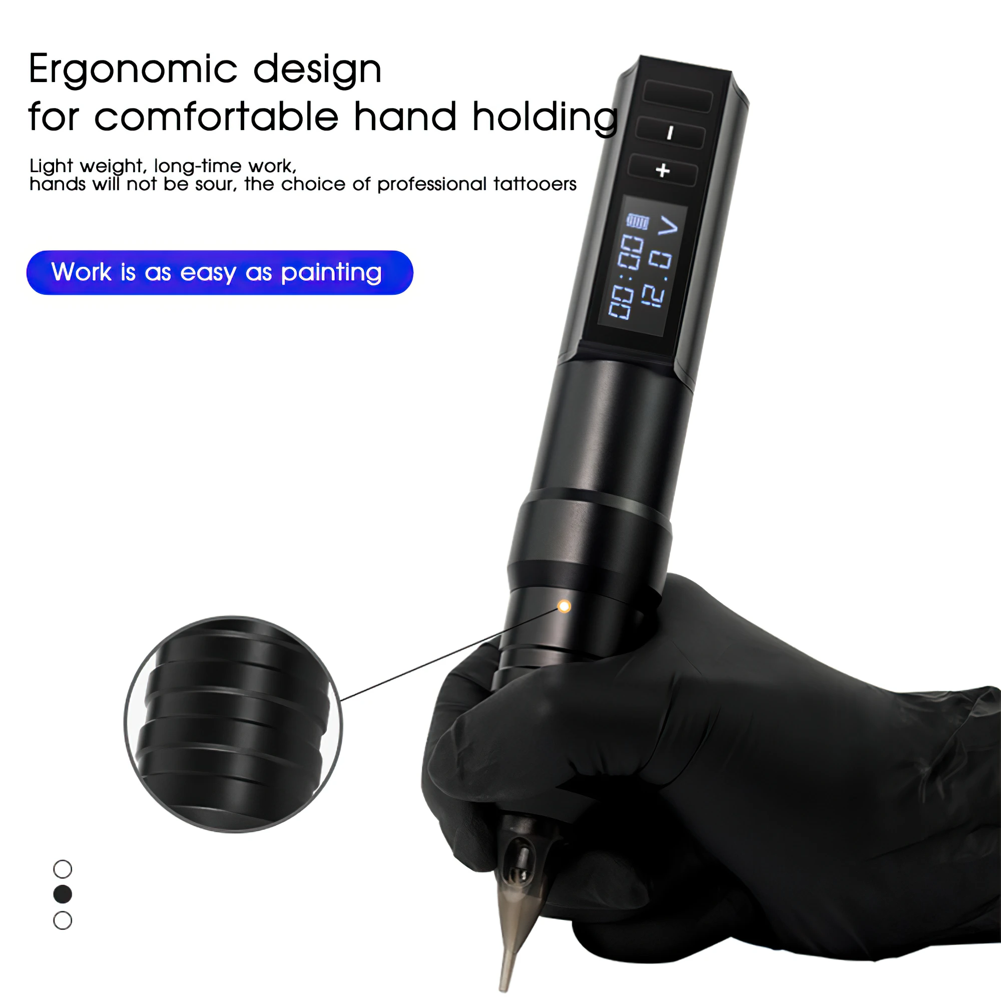 Ambition Hunter Professional Tattoo Machine 2200mAh LED Digital Wireless Tattoo Pen Machine for Body Art