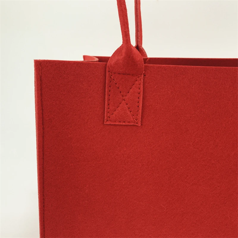 
Felt bag shopping gift bag can be printed LOGO Felt leisure handbag polyester big pocket environmentally friendly material 