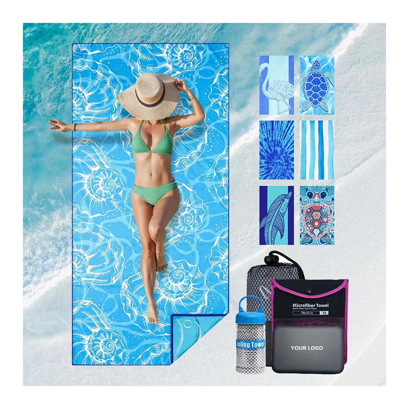 Модный стиль Экологически чистая цифровая трафаретная печать быстросохнущая спортивная одежда использование в тренажерном зале пляжное полотенце с логотипом на заказ