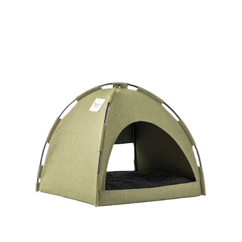Indoor House New 100% Cotton Canvas Dog Accessories Camas De Perros Dog Bed House Cat Tent Pet Teepee