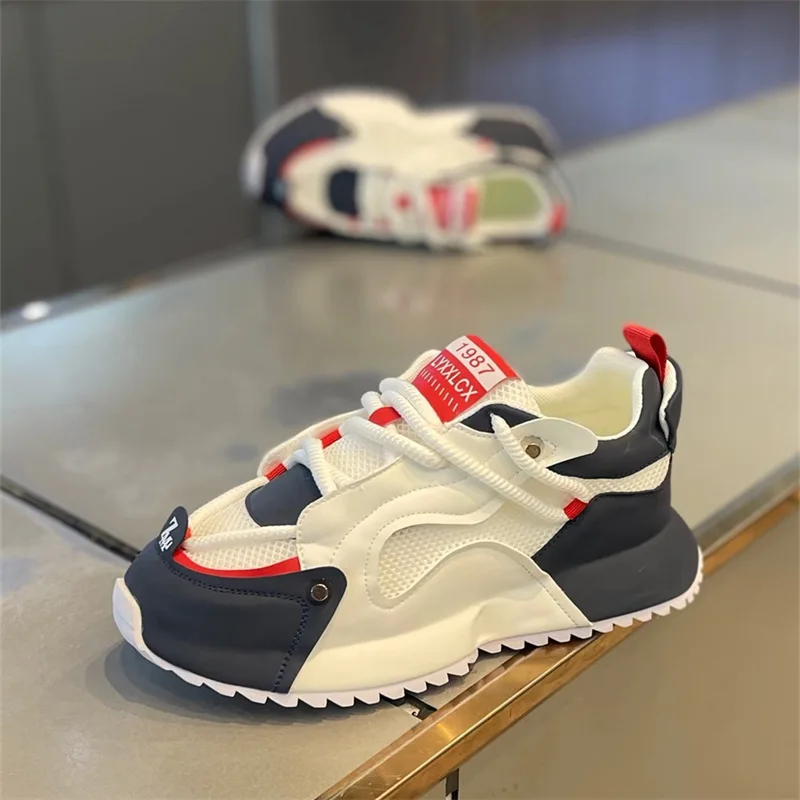 Men Shoes Sneakers Cross Border Oversized New Breathable Mesh Casual Sports Shoes Mens Trend Versatile Dad Shoes