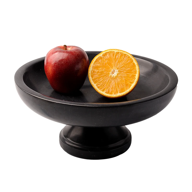 Natural Stone Black Marble Tray Fruit Tray Fruit Platter