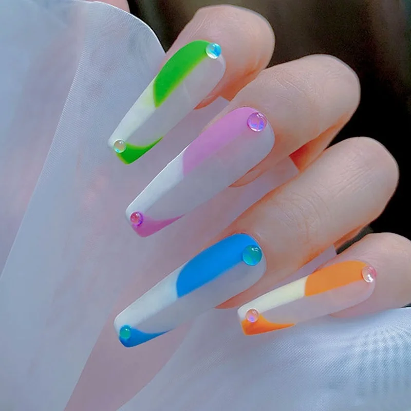 1440 шт./упак. арт разного размера магический дизайн Русалка градиент симфония шармы стеклянные бусины для ногтей ювелирное изделие с декоративной отделкой бисером 3d Nail