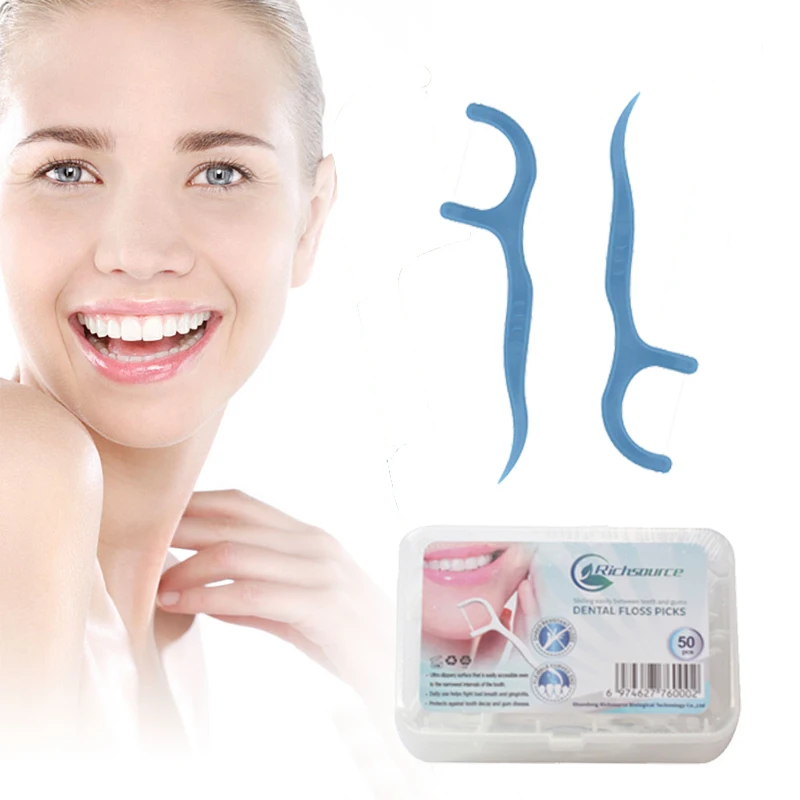 Food Grade Oral care Individually Wrapped Floss Pick Of Tooth Cleaning Products