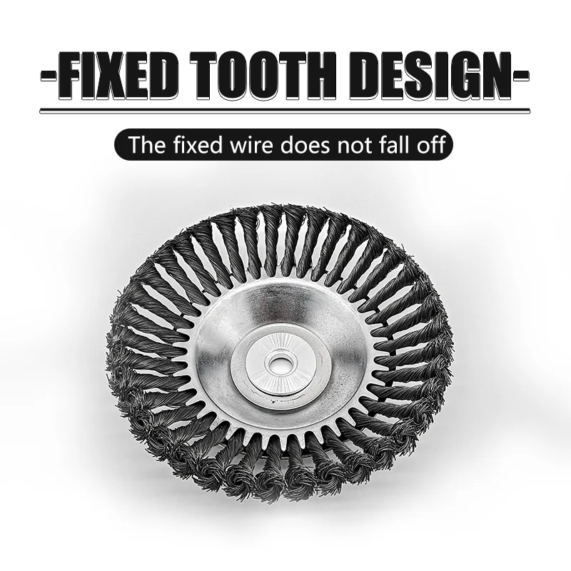 Garden Tool Brush Cutter Head Lawn Mower Grass Trimmer Weeding Head Steel Wire Wheel Garden Weed Brush steel brush