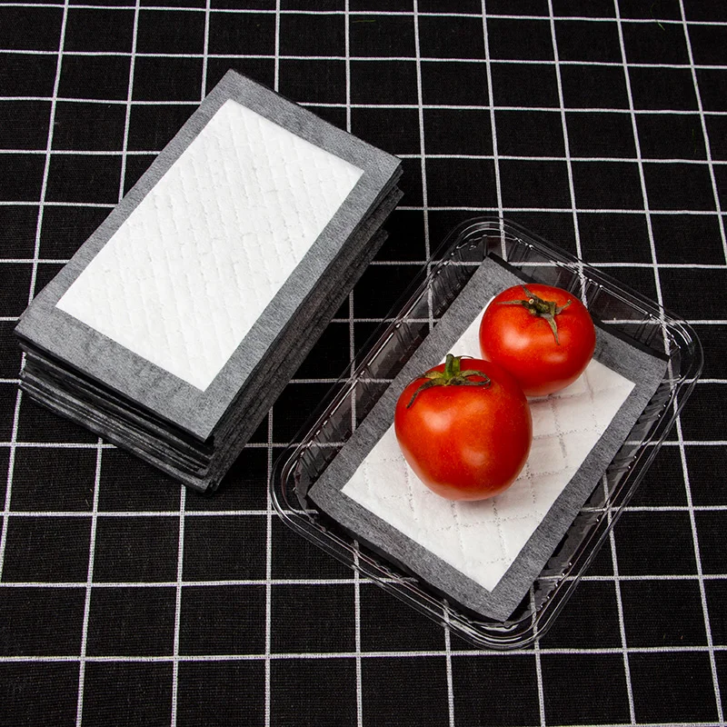 Wholesale Fruit Vegetable Absorbent Paper Liquid Absorbent Pad SAP Manufacturer Food Grade Fresh Pads