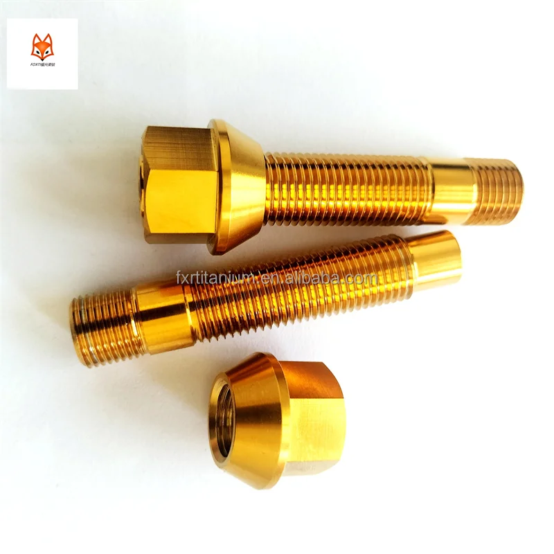 Wholesale GR5 12X1.5x75MM  TITANIUM wheel STUD CONVERSION KIT WITH TITANIUM LUG NUTS FOR BMW 85-12 E30 E36 E46 E90 E92 E93 M3