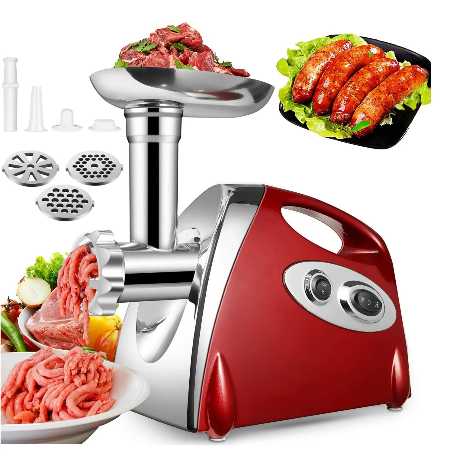 Factory Home Kitchen Use Sausage Stuffer Machine Meat Grinder 250/700w 6330 Copper Clad Aluminum Electric OEM ODM Kitchen Gadget