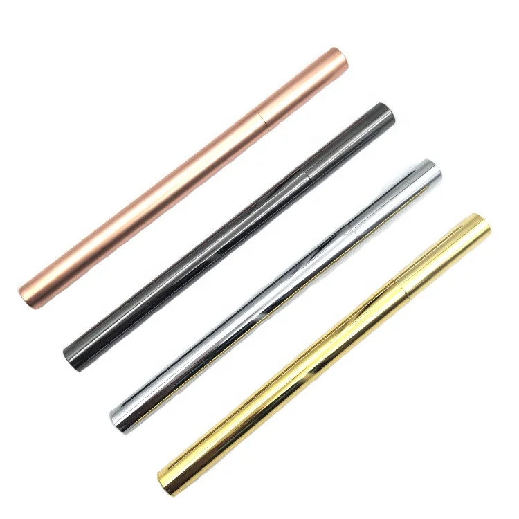 Kailong pen luxury pure copper gold silver rose gold frosted matte mirror pen chrome plated brass pen without clip