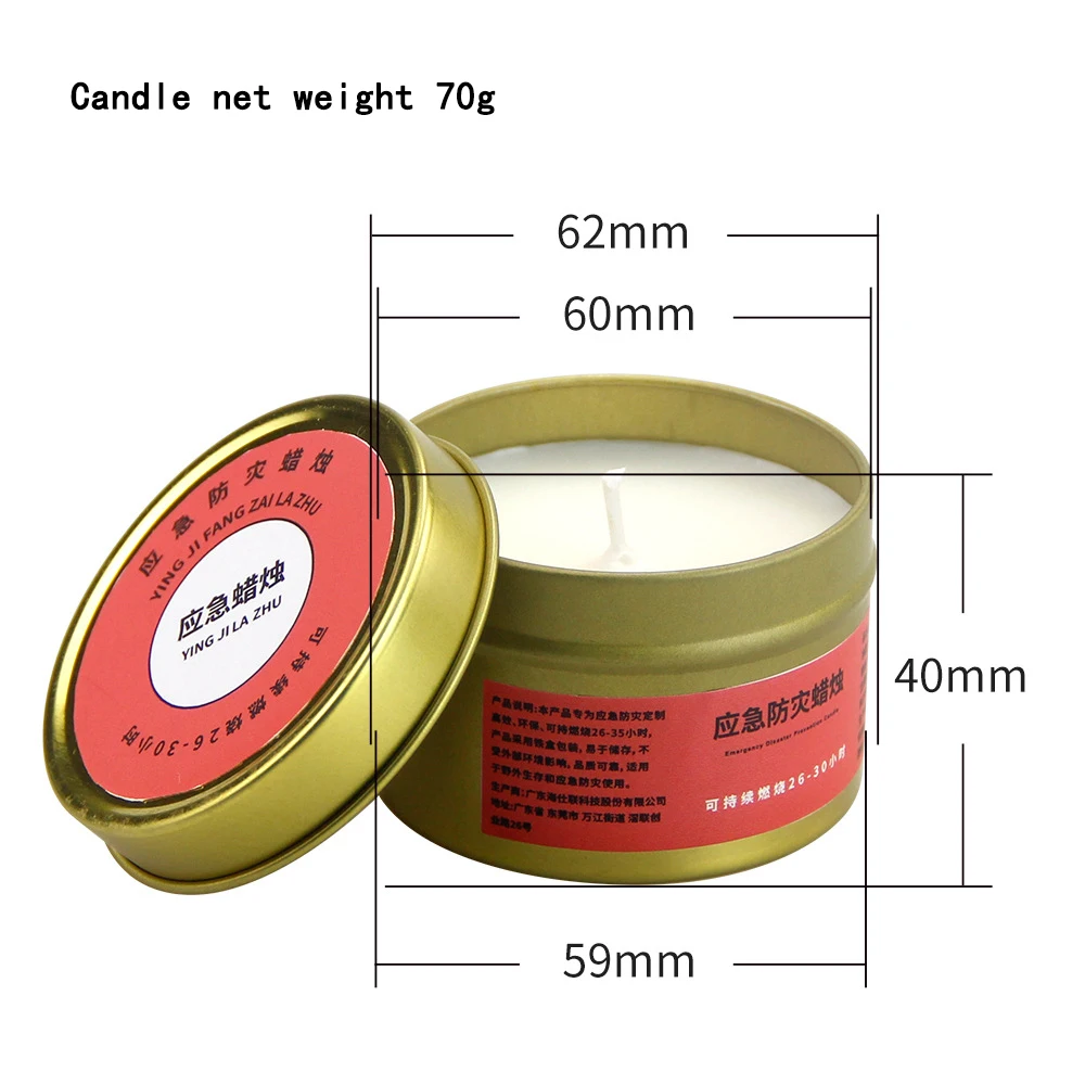 Multi-Purpose Emergency Candle - Ideal for Disaster Kits, Survival Gear, and Power Outages