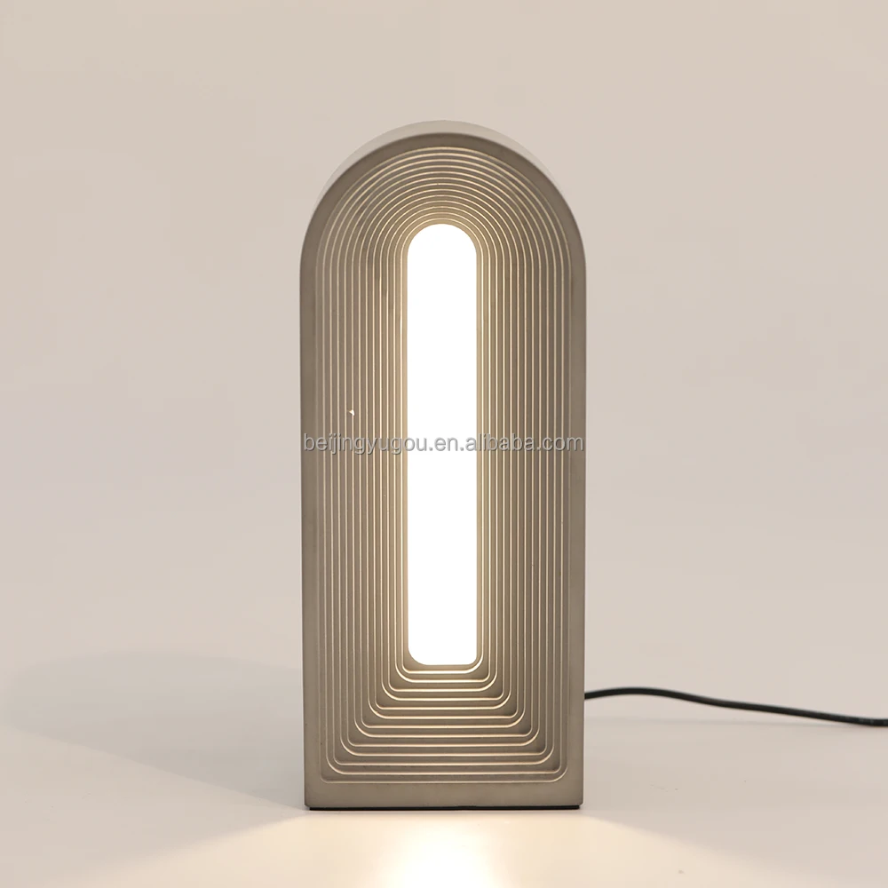 Manufacturer Nordic Bed Side Table Lamp Modern LED Cement Table Lamps Luxury  Concrete Lamp for Hotel Home Decorative