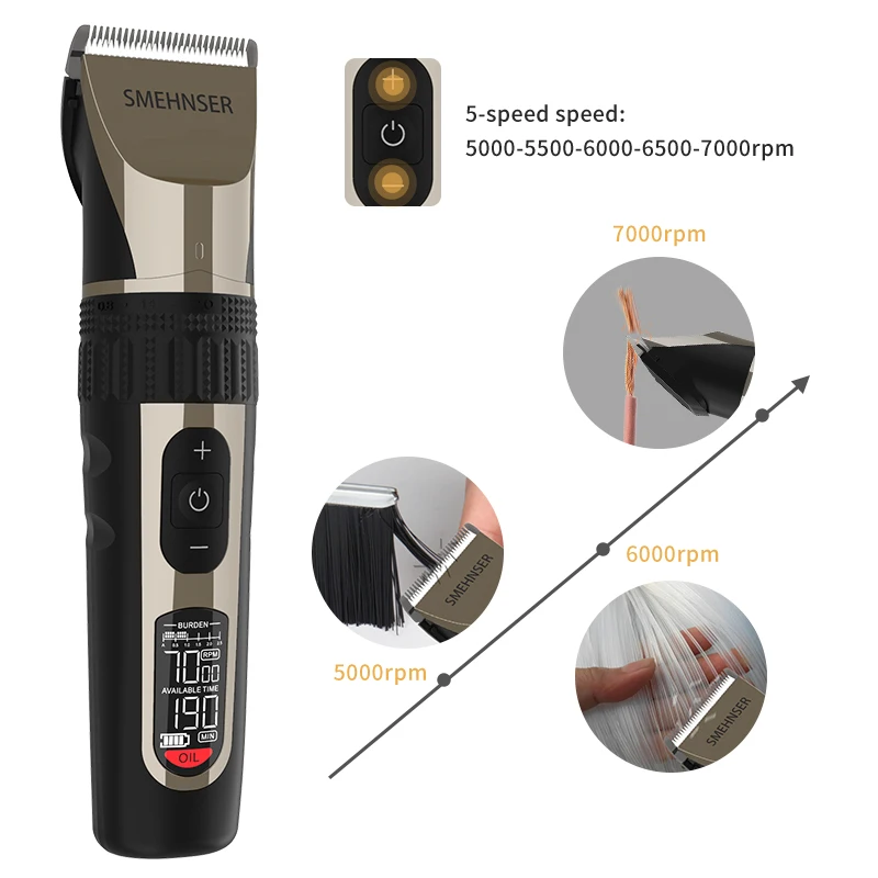  D5 SMEHNSER solo trimmer professional rechargeable electric barber cordless hair clippers for men trimer cutter