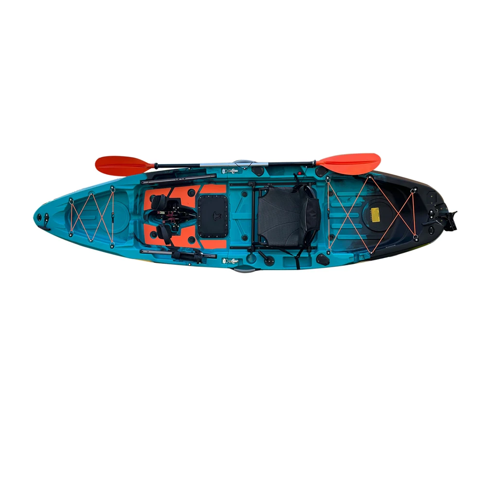 Motorized Modular Kayak With Fin Pedal Splicing Fishing Canoe/Kayak Boat For Ocean Sea