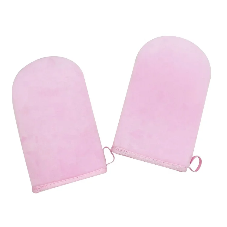 
Manufacture fashion bake tanning mitt 100% velvet double sided tanning glove 