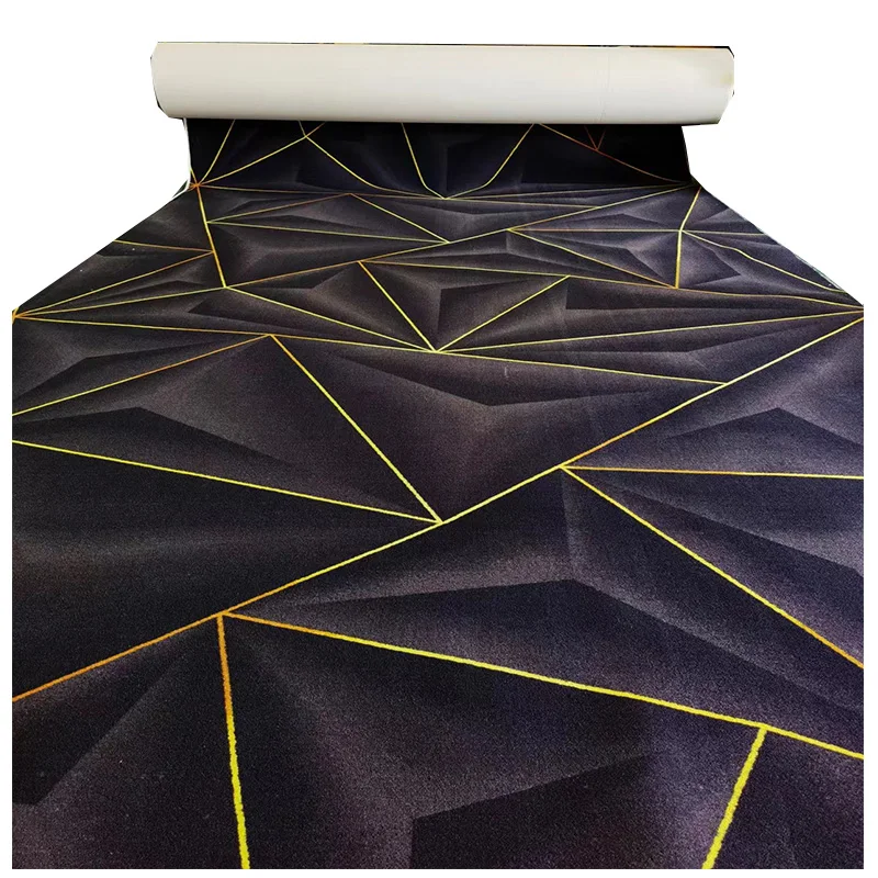 Custom Printed Wall-to-wall Carpets Loop Pile Carpet For Home Hotel Gym In Stock