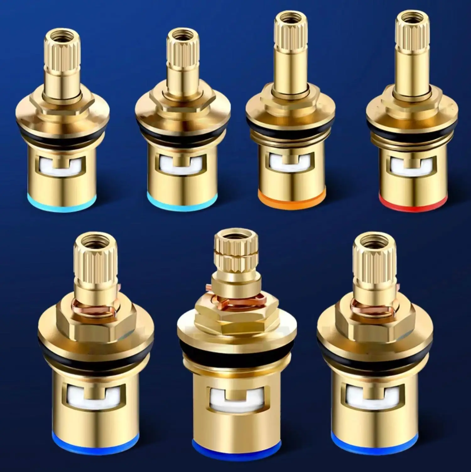 1/2  Brass faucet  Ceramic Cartridge Valve Core Brass Spline Tap Spindle  for Single Cold Faucet or Fast Open Tap