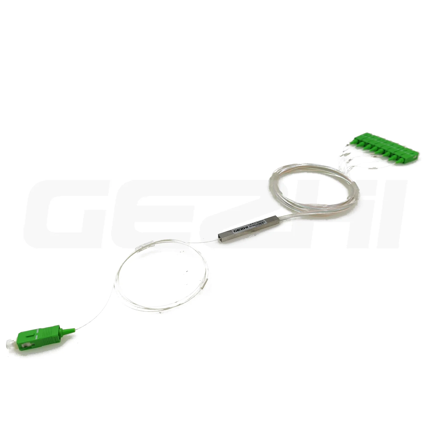 1x8  Fiber Optic PLC Splitter blockness stainless steel tube G657A1 SC/APC connector