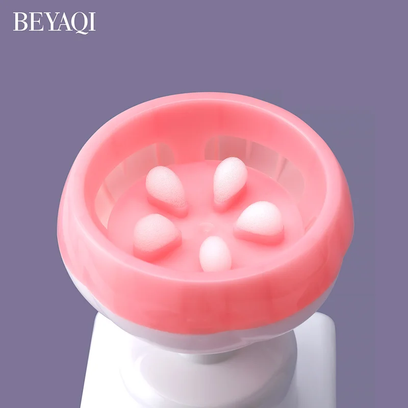 Factory direct sales personal care luxury pink flower shaped foaming pump,custom plastic foam pump,0.8cc foam pump cosmetic