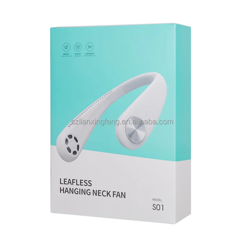 2021 Summer Trend Leafless Neck Fan Lazy Handfree Portable Fan USB Sport Fan 360 Degrees Wind Outlets