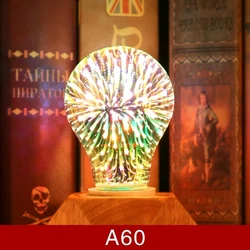 Горячая Распродажа 2021 года! 4 Вт освещение, 3D Светодиодная лампа, звездная светодиодная Ночная лампа фейерверка