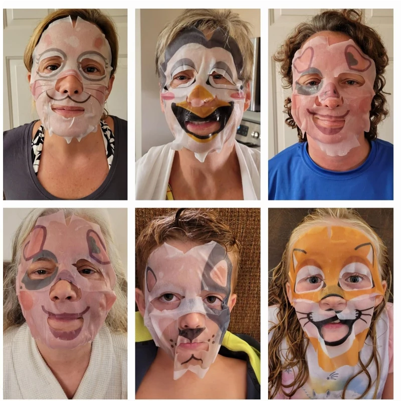 OVILZ cartoon korea animal spa face mask anti aging hydrating natural organic plant skincare party beauty facial mask