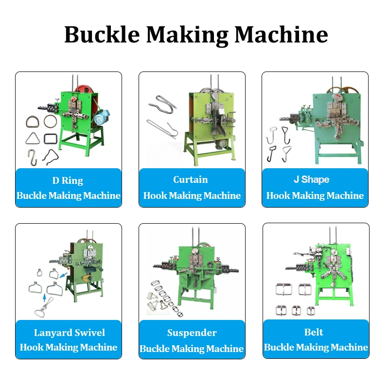 Automatic blouse coat iron wire hanger hook bending u clip metal steel strapping buckle making machine