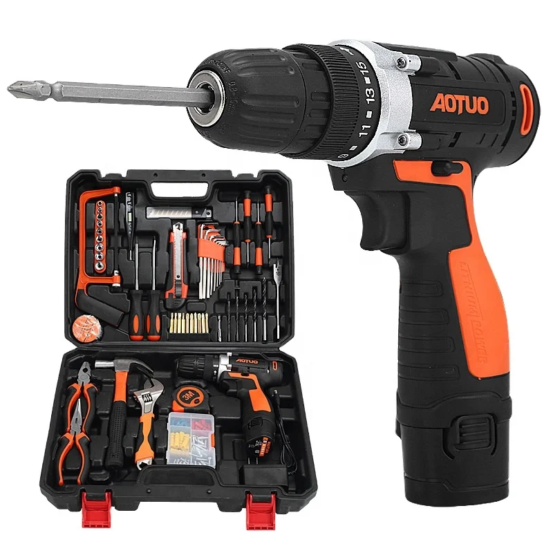 Electric Screwdriver Drill with Li-ion Baterry Cordless Power Drill Kit Tools High Quality Electric Drill Machine