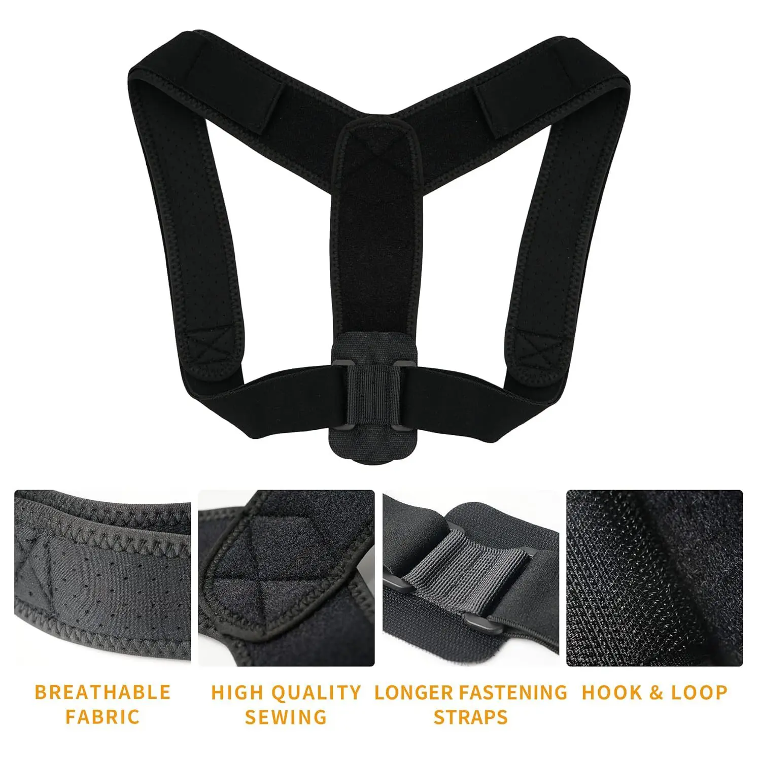 FSPG Fully Adjustable Straightener Upper Spine Support Posture Corrector-for Men and Women