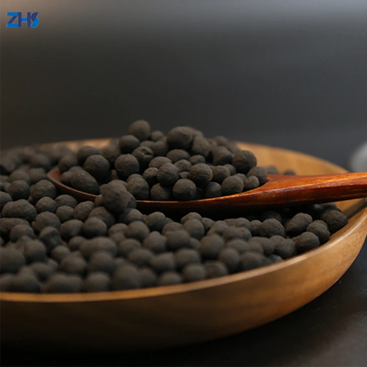 ZHS Ningxia active carbon production plant bulk sale 8x30 mesh spheir spherical activated carbon from coal