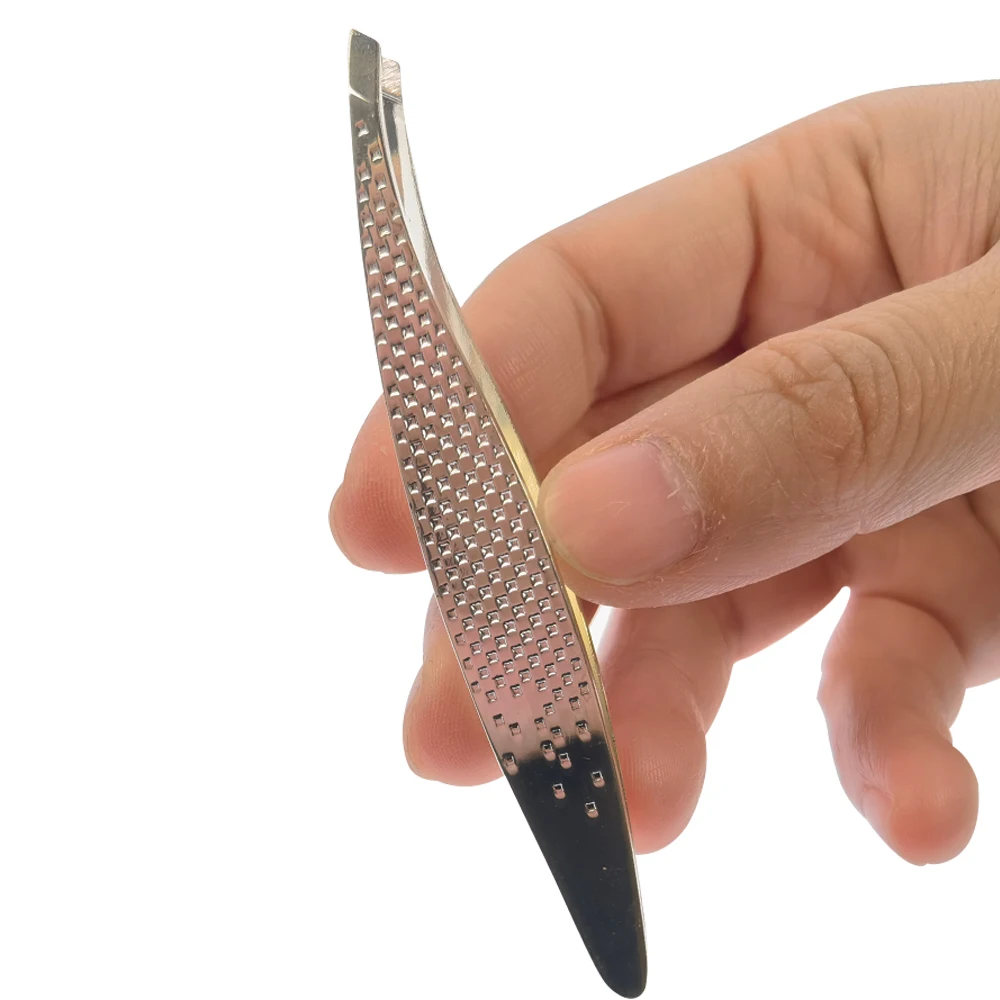 Single Piece Premium Deluxe Eyebrow Tweezers of Top Quality with PU Pouch