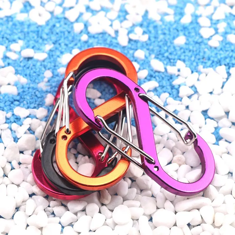 Vendors 8-shaped Snap Hook Mountaineering Safety Hook Spring Buckle Carabiner Aluminum Buckle Metal Climbing Carabiner Hook