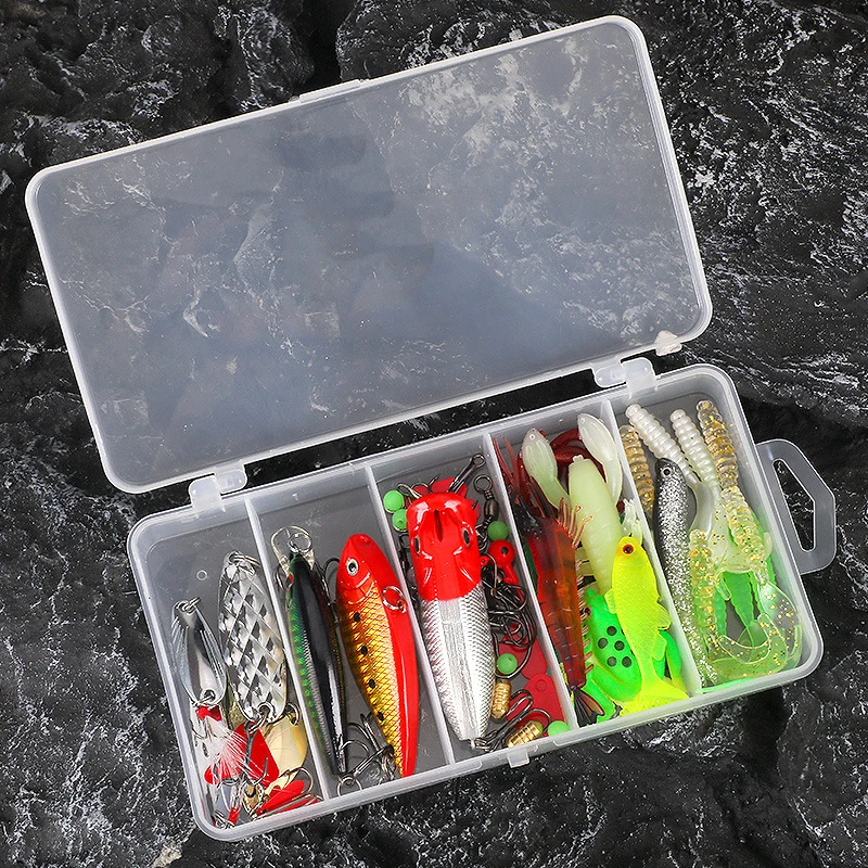 78pcs fishing lure kit de pesca soft bait minnow VIB metal spoon crankbait fishing kit complete tackle