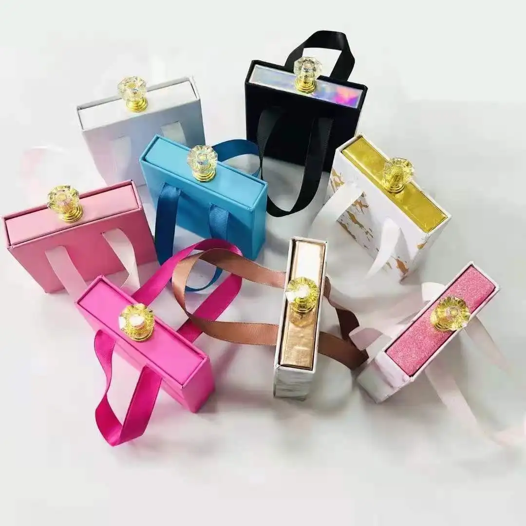 box False Eyelash Distributors Packaging Box Wholesale Handmade 3D Natural Soft silk Lashes With Case Vendor