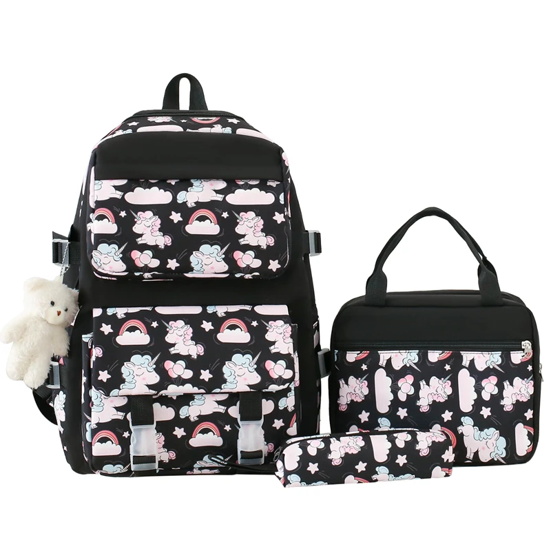 New Hot Selling 3-piece Set for Primary School Students Wholesale Large Capacity Backpack for Girls Backpack for Youth