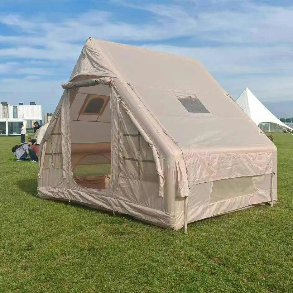 Waterproof Large Combination Inflatable Air Tent for Family Outdoor Camping Made of Oxford Canvas