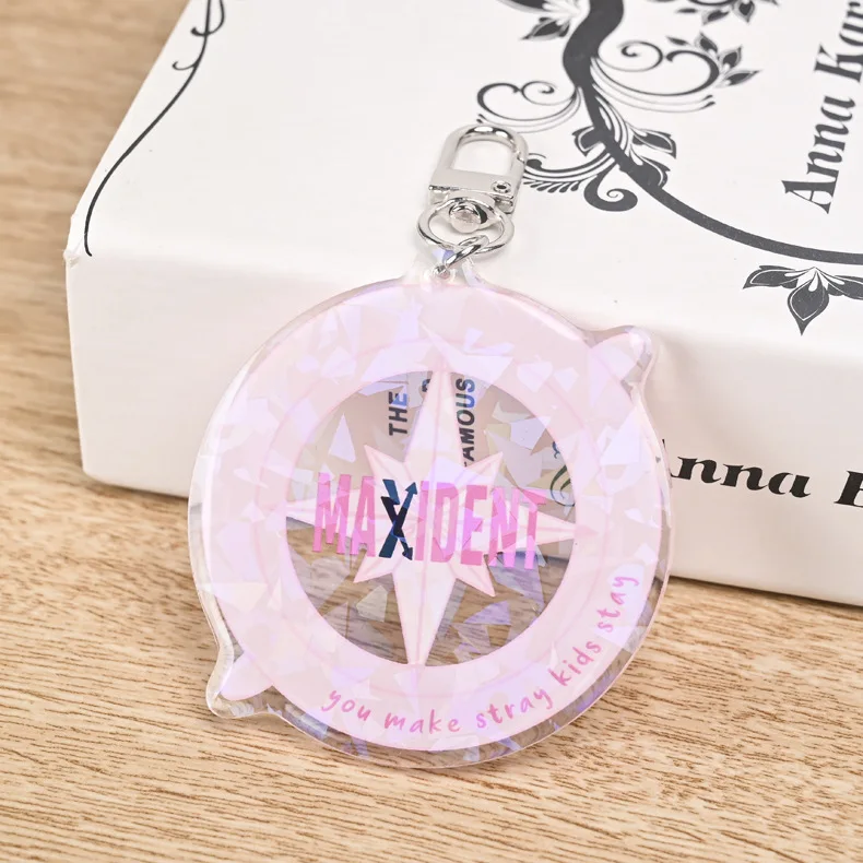Wholesale china manufacturing acrylic glitter glue custom acrylic epoxy keychain with metal clasp