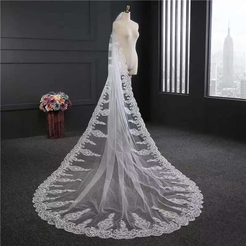 
Soft Tulle Bride to be Veils Wedding Bridal Cathedral Veil 3.5M long 